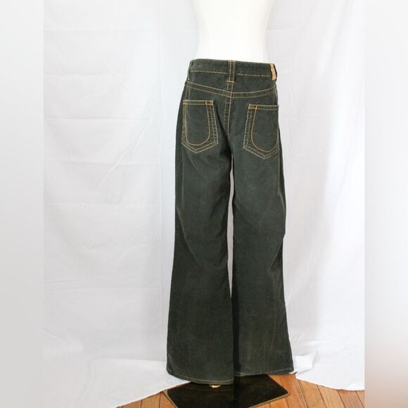 Y2K Tommy Hilfiger Women’s Hipster Bootcut Corduroy Pants Dark Green 10 - Picture 3 of 5